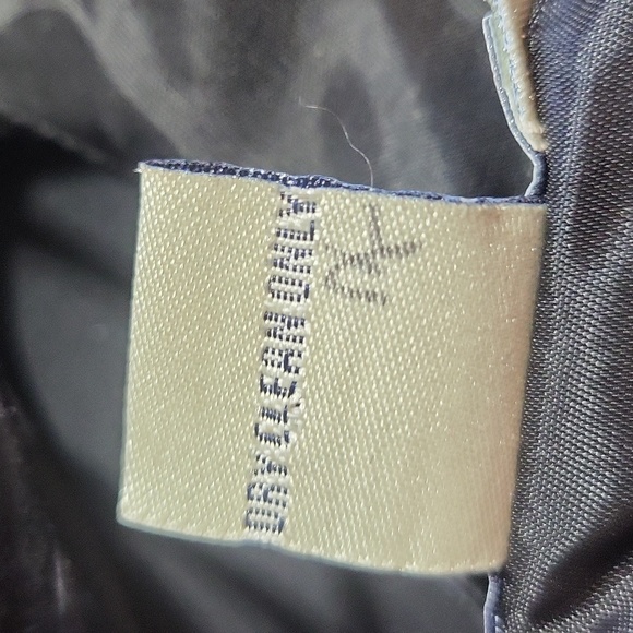 Vtg 80s ANN TAYLOR Black Square Neckine Lace-Up Back 20" Slit Long Maxi Gown - Picture 8 of 14